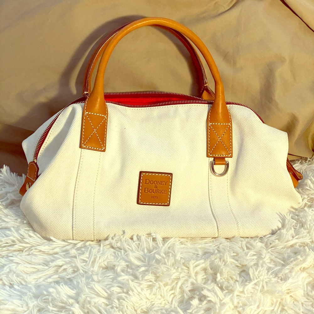 Dooney & Bourke White Canvas Satchel